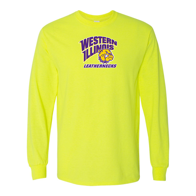 Men's Western Illinois Leathernecks Gildan Heavy Cotton Long Sleeve T-Shirt